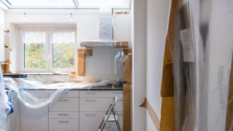 Kitchen under renovation before a home sale
